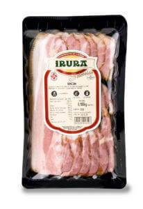 Iruar Delicatessen gourmet smoked bacon filleted pack.