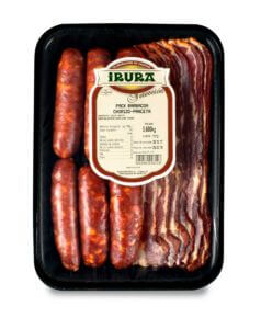 Barbecue gourmet pack with chorizo and belly